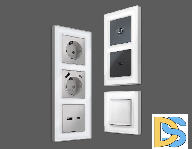 Рамка одноместная Ambrella Volt Arctic AF580131