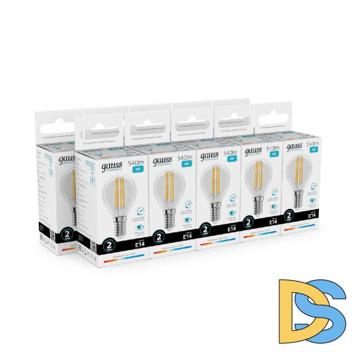 Лампа светодиодная Gauss Filament Elementary E14 8W 4100K 52128
