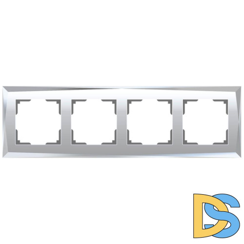 Рамка на 4 поста Werkel Diamant зеркальный W0041220 4690389158858