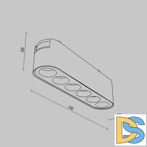 Трековый магнитный светильник Maytoni Points TR082-1-6W4K-M-B