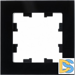 Рамка 1-ая (одинарная), Стекло Черное, серия Atlas Design Nature, Schneider Electric