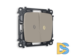 Комплект механизма 2-кл выключателя с подсветкой Ambrella Volt Omega MO364010