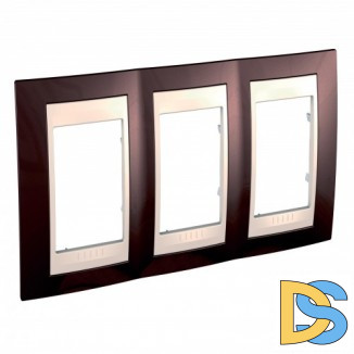 Рамка 3-ая (тройная), Терракотовый/Бежевый, серия Unica, Schneider Electric