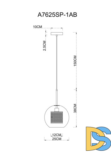 Подвесной светильник Arte Lamp Manchester A7625SP-1AB