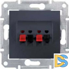 Розетка аудио для колонок 2-ая, Графит, серия Sedna, Schneider Electric