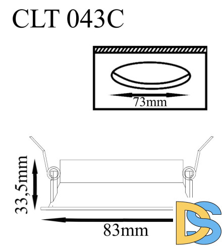 Встраиваемый светильник Crystal Lux CLT 043C BL