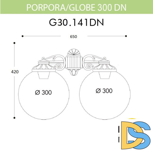Уличный настенный светильник Fumagalli G30.141.000.AXE27DN