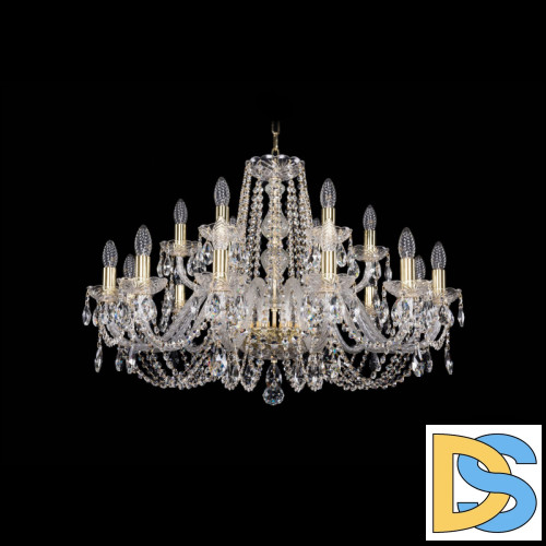 Подвесная люстра Bohemia Ivele Crystal 1402/12+6/300 G
