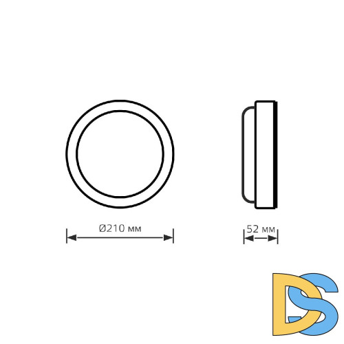 Настенно-потолочный светодиодный светильник Gauss Elementary 126411324