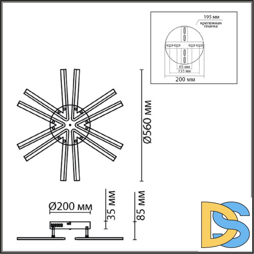 Потолочная люстра Lumion Alberta 8029/60CL