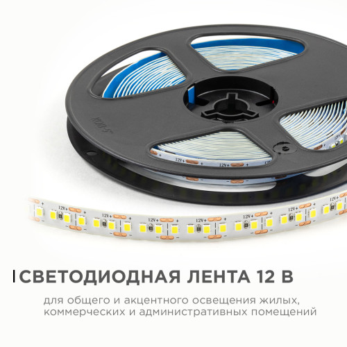 Светодиодная лента Apeyron 12В 2835 14,4Вт/м 6500К 19Лм/чип 5м IP20 LSE-264