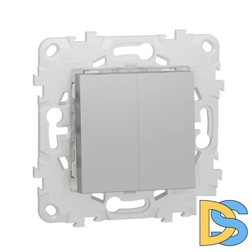 Переключатель двухклавишный Schneider Electric Unica New NU521330