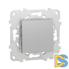 Переключатель двухклавишный Schneider Electric Unica New NU521330
