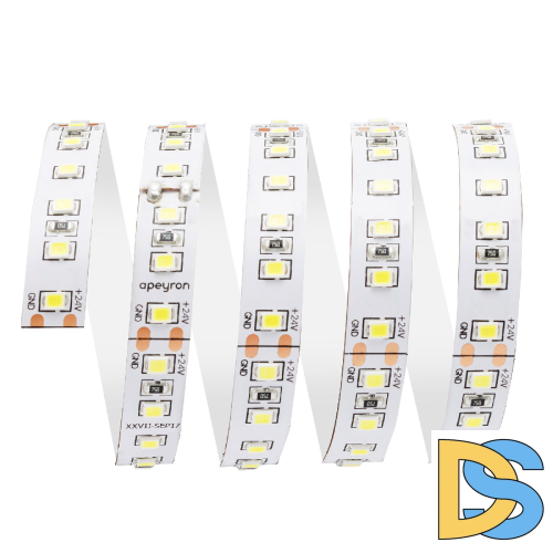 Светодиодная лента Apeyron 24В 10Вт/м smd3528, 120д/м IP20 900Лм/м 5м 4000К 00-331
