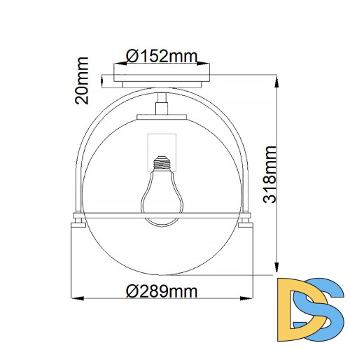 Потолочный светильник Hinkley Somerset QN-SOMERSET-F-C-BN