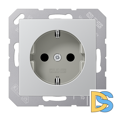 Розетка 2K+З со шторками Jung A1520KIAL