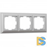 Рамка на 3 поста (серебряный) W0032206