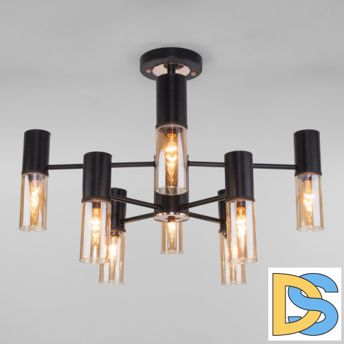 Люстра на штанге Eurosvet Tesoro 70125/8 черный Smart a053246
