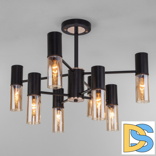 Люстра на штанге Eurosvet Tesoro 70125/8 черный Smart a053246