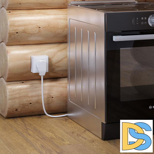 Комплект: розетка с вилкой для электроплиты Werkel 32А 250В, коробка в стену (белый) W1189201