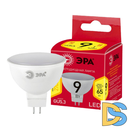 Лампа светодиодная Эра GU5.3 9W 2700K LED MR16-9W-827-GU5.3 R Б0054239