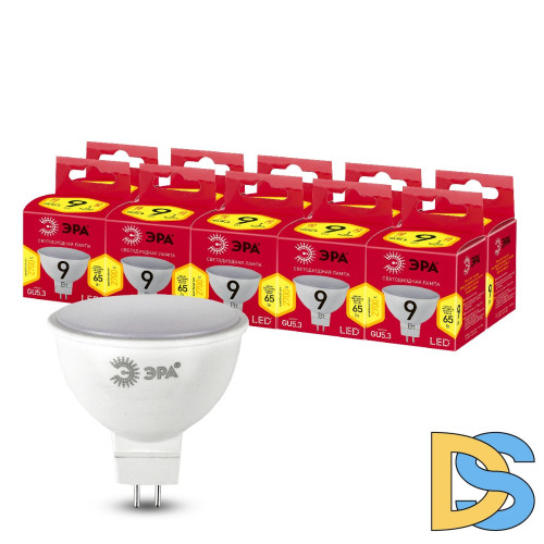 Лампа светодиодная Эра GU5.3 9W 2700K LED MR16-9W-827-GU5.3 R Б0054239