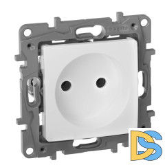 Розетка 2К Legrand Etika 16A 250V б/з винтовой зажим белая 672220