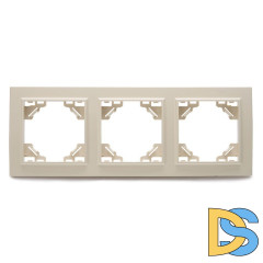 Рамка 3-местная горизонтальная Stekker PFR00-9003-02 39242