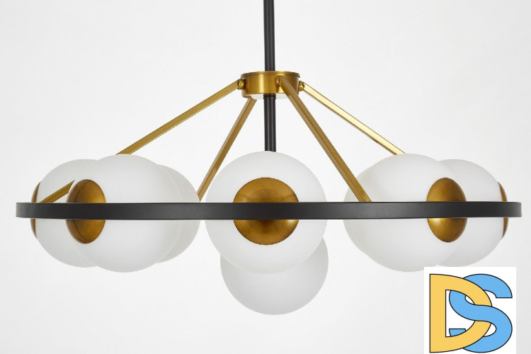 Подвесная люстра Lumina Deco Donzano LDP 8034-9 BK+WT