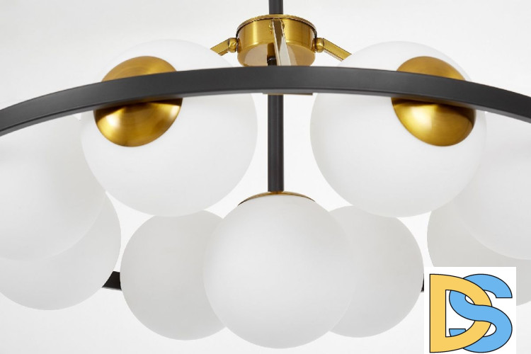 Подвесная люстра Lumina Deco Donzano LDP 8034-9 BK+WT