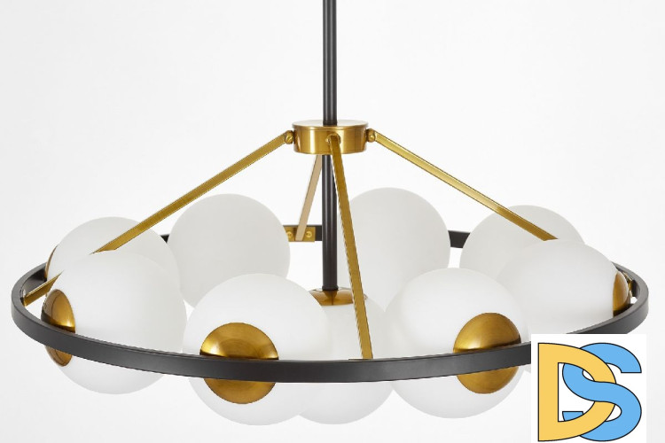 Подвесная люстра Lumina Deco Donzano LDP 8034-9 BK+WT