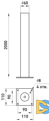 Основание для паркового светильника Эра Б0064270