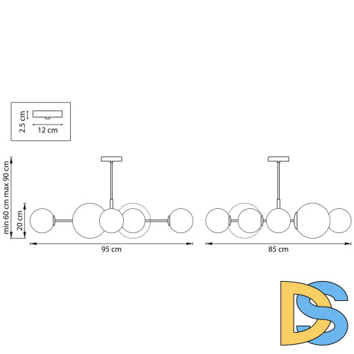 Люстра на штанге Lightstar Croco 815480