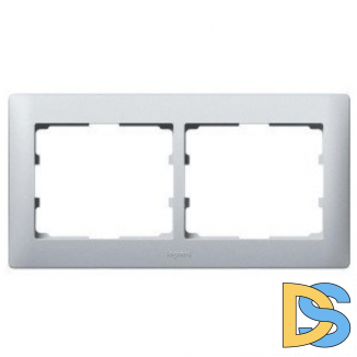 Рамка 2 поста горизонтальная Legrand Galea Life - алюминий