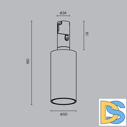 Трековый магнитный светильник Maytoni Magnum TR207-1-3W3K-B