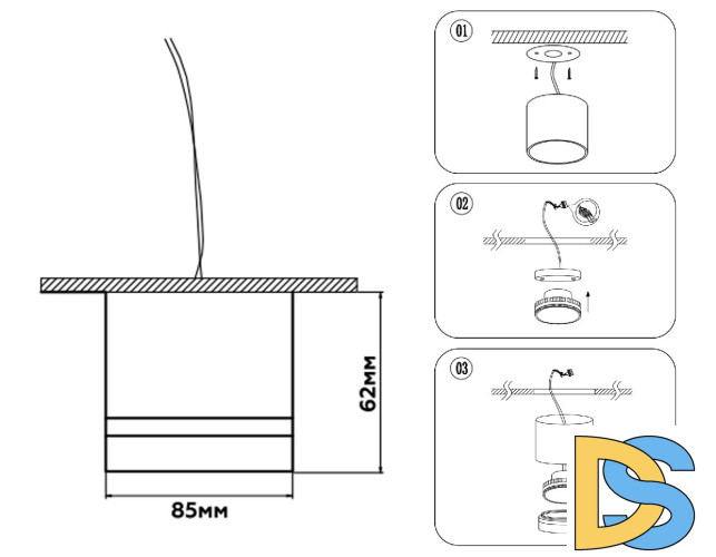 Накладной светильник Ambrella Light Techno Spot GX Standard tech TN5246