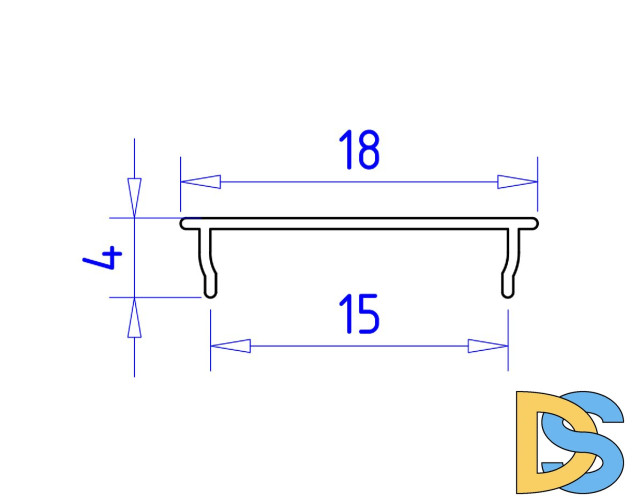 Алюминиевый накладной профиль Ambrella Light Alum Profile GP1600AL