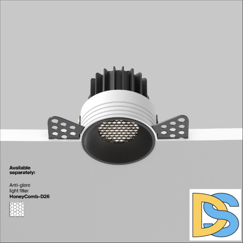 Встраиваемый светильник Maytoni Round DL058-7W4K-TRS-B