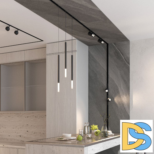 Трековый магнитный светильник Arlight MAG-ORIENT-STICK-HANG-R20-3W Warm3000 (BK, 180 deg, 48V) 037038(1)