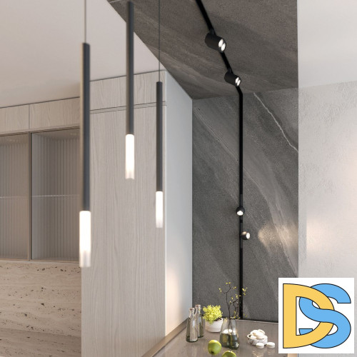 Трековый магнитный светильник Arlight MAG-ORIENT-STICK-HANG-R20-3W Warm3000 (BK, 180 deg, 48V) 037038(1)