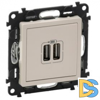 Розетка Legrand Valena Life USB 2-ая (для подзарядки) 753512 Слоновая кость