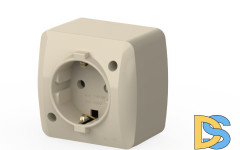 Розетка с заземлением ELBI Alsu 504-010300-217