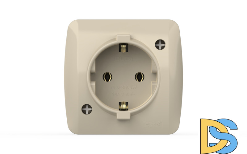 Розетка с заземлением ELBI Alsu 504-010300-217