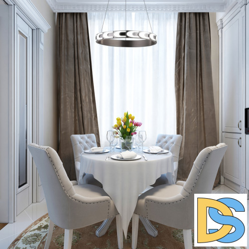 Подвесной светодиодный светильник Eurosvet Chain 90163/1 сатин-никель