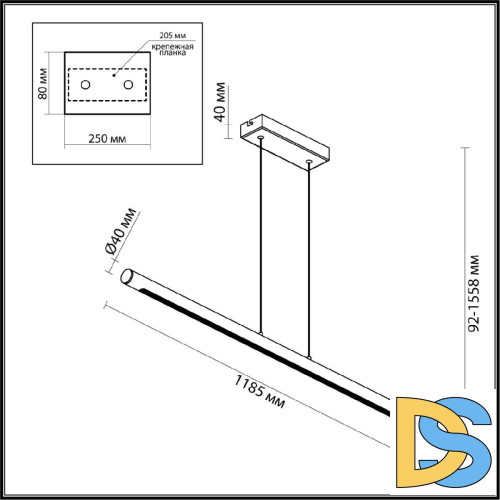 Подвесной светильник Odeon Light Mali 6644/45L