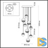 Каскадная люстра Odeon Light Roni 5037/84L