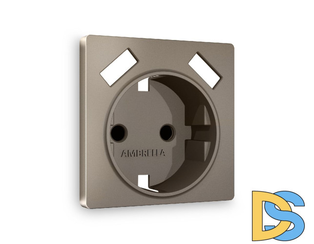Лицевая панель для розетки с/з со шторками 2USB A+A Ambrella Volt Alfa AP6390
