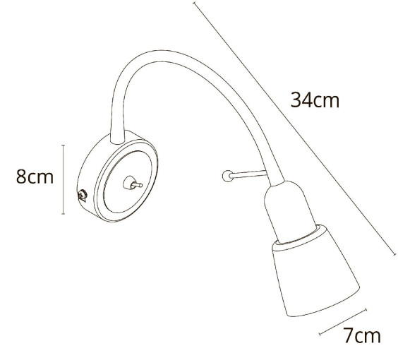Бра Arte Lamp Lettura A7009AP-1WH