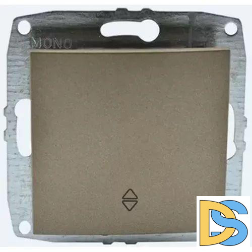 Выключатель одноклавишный перекресный Mono Electric Despina-Larissa 10А 250В бронза 500-002325-112