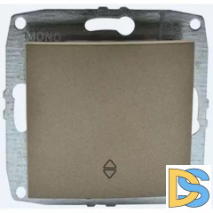 Выключатель одноклавишный перекресный Mono Electric Despina-Larissa 10А 250В бронза 500-002325-112